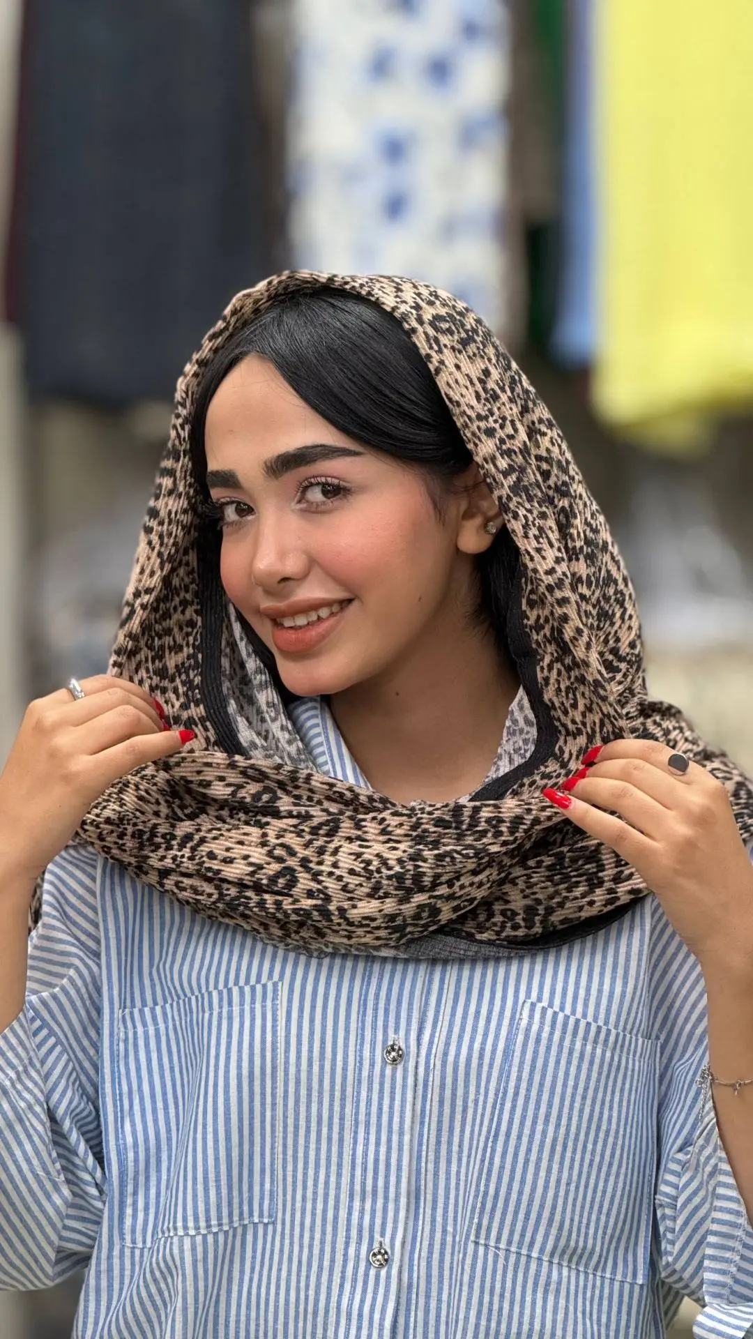 شال پلیسه پلنگی
